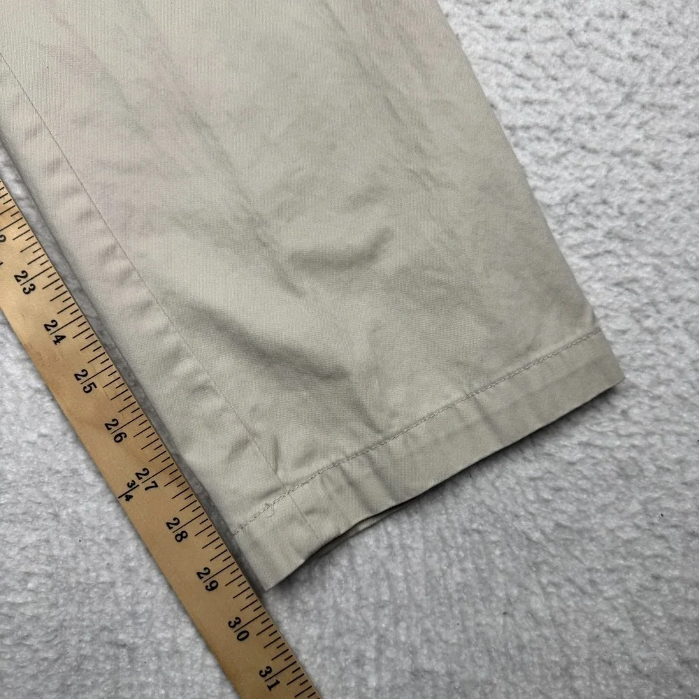 Banana Republic Emerson Flat Front All‎ Cotton Chino Pants Ivory Men's 33x32